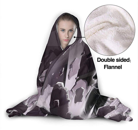 Image of Mob Psycho 100 Wrinkle-Resistant Hooded Blanket