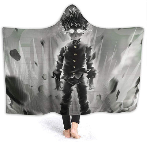 Image of Anime Mob Psycho 100 Wrinkle-Resistant Hooded Blanket