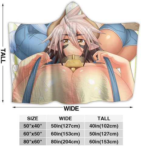 Image of Anime Monster Musume Wrinkle-Resistant Nap Hooded Blanket