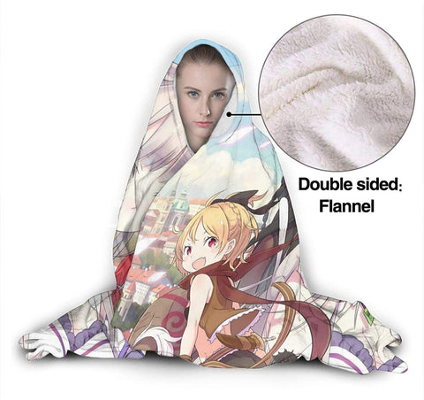 Image of Anime Re Zero Fleece Flannel Hooded Blanket