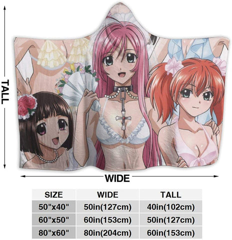 Image of Rosario Vampire Hooded Blanket - Flannel Blanket