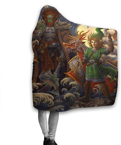 Image of The Legend of Zelda Hooded Blankets - Anime Flannel Blankets