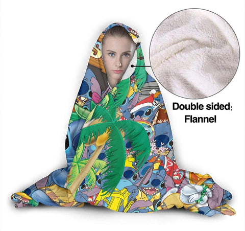 Image of Li-Lo & Sti-Tch Baby Anime Hooded Blanket