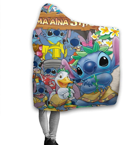 Image of Li-Lo & Sti-Tch Baby Anime Hooded Blanket