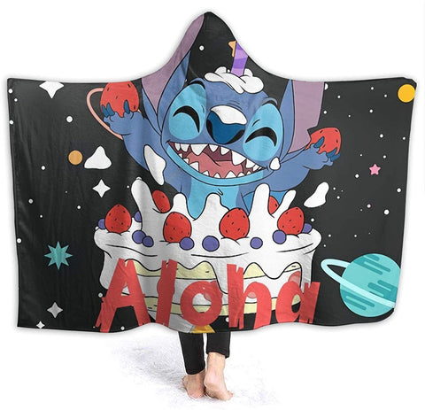 Image of Anime Li-Lo & Sti-Tch Baby Anime Hooded Blanket