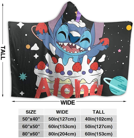 Image of Anime Li-Lo & Sti-Tch Baby Anime Hooded Blanket