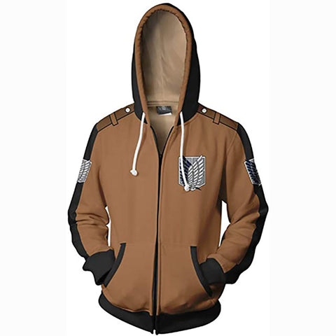 Image of Attack on Titan Unisex Collage Pullover Hoodie Sweatshirt Cosplay Costume