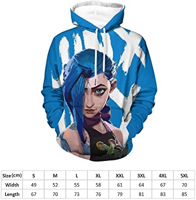 Image of League of Legends Hoodies - Character Jinx Hooded Sweatshirts