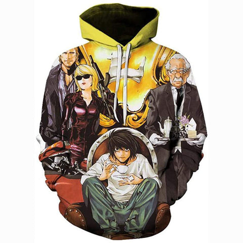 Image of Anime Death Note Hoodie - 3D Print Pullover Hoodie