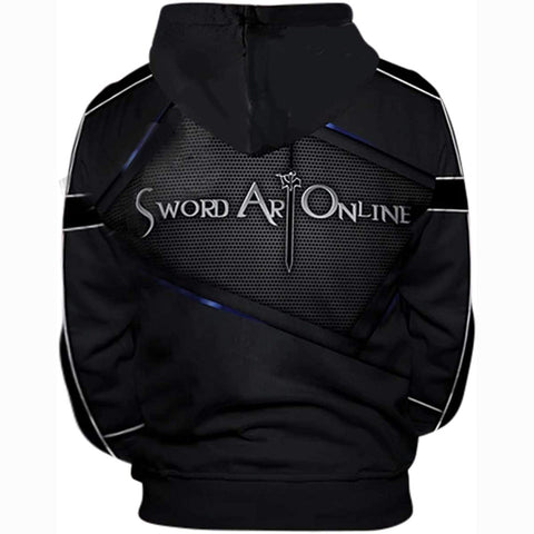 Image of SAO Sword Art Online Kirigaya Kazuto Pullover Hoodie Kirito Sweatshirt Jacket Unisex