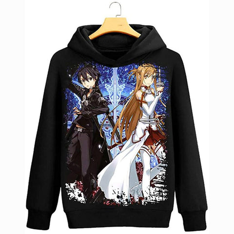 Image of Anime Sword Art Online SAO Cosplay Jacket Sweatshirt Fleeces Costume Hoodie