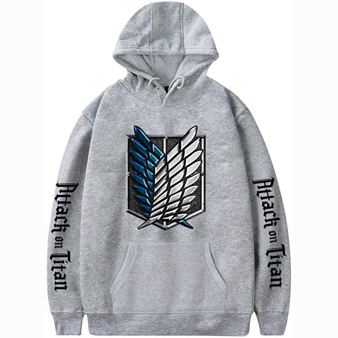 Image of Men's Fashion Hoodie Anime Attack On Titan Survey Corps Sweatshirt for Manga Fans