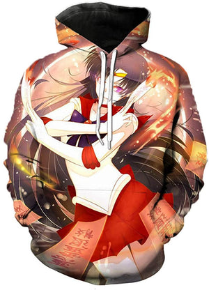 Anime Sailor Moon Hoodie - Sailor Mars 3D Print Pullover Hoodie