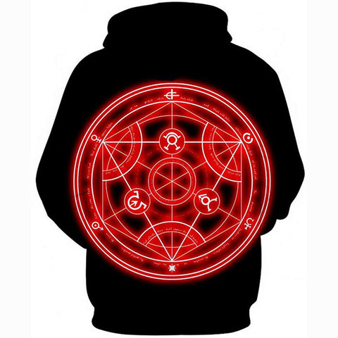 Image of Anime Fullmetal Alchemist 3D printed hoodies Unisex pullover hoodie sweater