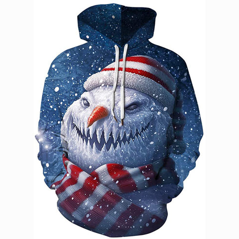 Image of Christmas Hoodies - Funny Snowman Pullover Hoodie