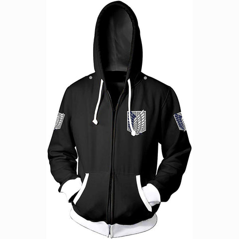 Image of Attack on Titan Unisex Collage Pullover Hoodie Sweatshirt Cosplay Costume