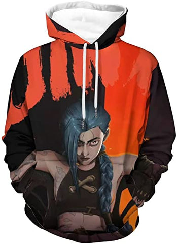 Image of League of Legends Hoodies - Character Jinx Hooded Sweatshirts