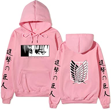 Image of Attack on Titan Anime Unisex Hoodie Cosplay Hooded Sweatshirts Cotton Cozy Wings of Freedom Print Pullovers Tops