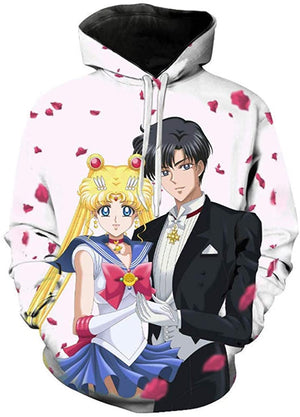 Anime Sailor Moon Hoodie - Sailor Moon Chiba Mamoru 3D Print Pullover Hoodie