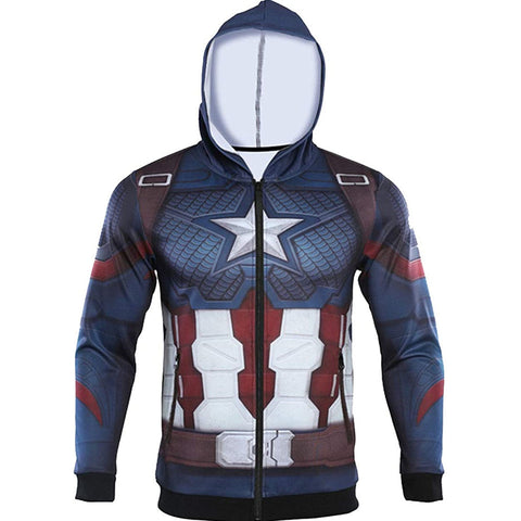 Image of Unisex Captain America 3D Print Fashion Hoodies