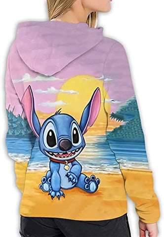 Image of Cute Cartoon lilo & Stitch Hoodie Pullover Sweatshirt Anime Hoodies