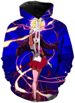 Anime Sailor Moon Hoodie - Sailor Mars 3D Print Pullover Hoodie