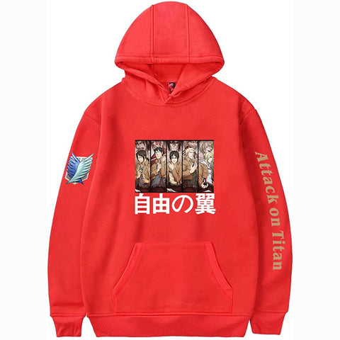 Image of Attack On Titan Unisex Hoodies Men Women Cosplay Hoodie Casual Long Sleeve Sweatshirt