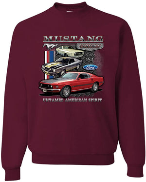 Mustang 64 Classics Untamed American Spirit Cars and Trucks Unisex Crewneck Graphic Sweatshirt