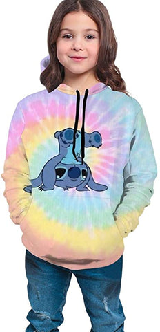 Image of Teen Girls Boys Lilo And Stitch hoodies Pullover Sweatshirt
