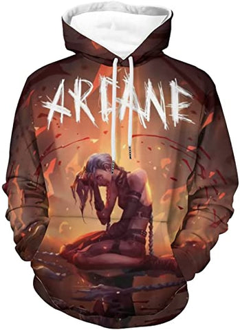 Image of League of Legends Hoodies - Character Jinx Hooded Sweatshirts