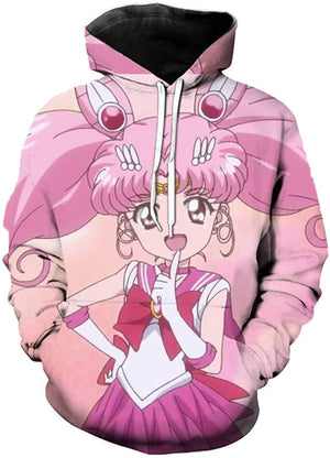 Anime Sailor Moon Hoodie - Sailor Chibi Moon 3D Print Pullover Hoodie