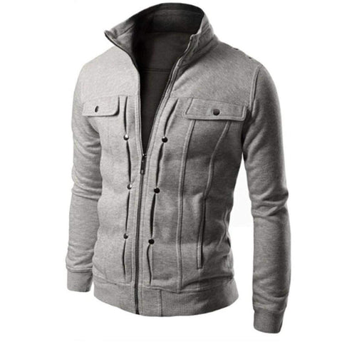 Image of KFSO Men's Casual Winter Cotton Military Jackets Outdoor Coat Windproof Windbreaker (Black, XL)