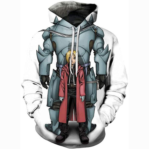 Image of Fullmetal Alchemist Hoodie Jacket Edward Elric Sweatshirt Fashion Anime Pullover
