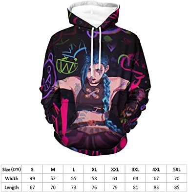 Image of League of Legends Hoodies - Character Jinx Hooded Sweatshirts