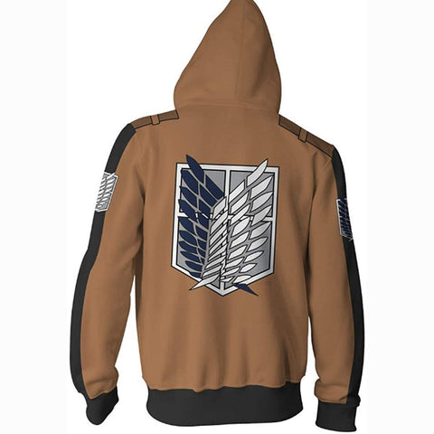 Image of Attack on Titan Unisex Collage Pullover Hoodie Sweatshirt Cosplay Costume