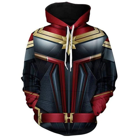 Image of Superhero Captain Marvel Hoodies 3D Digital Printed Unisex Pullover