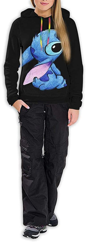 Cartoon Loli & Stitch Hooded Sweatshirt Pullover Hoodies