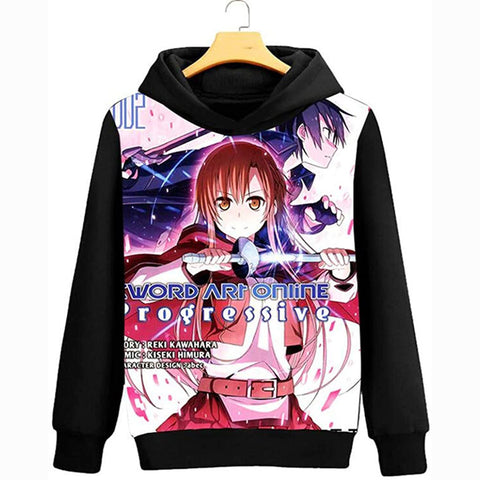 Image of Anime Sword Art Online SAO Cosplay Jacket Sweatshirt Fleeces Costume Hoodie