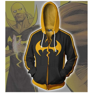 Superhero Iron Fist Hoodie Pullover Sweater Shirts Cosplay Costumes