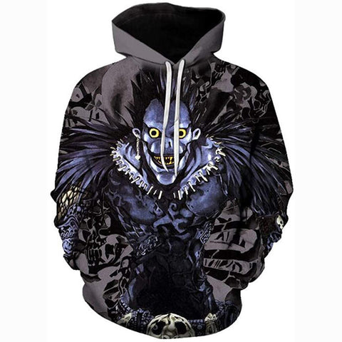 Image of Anime Death Note Hoodie - Ryuuku 3D Print Pullover Hoodie