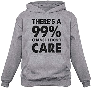 99% Chance I Don't Care Sweatshirt Sarcastic Funny Sarcasm Women Hoodie
