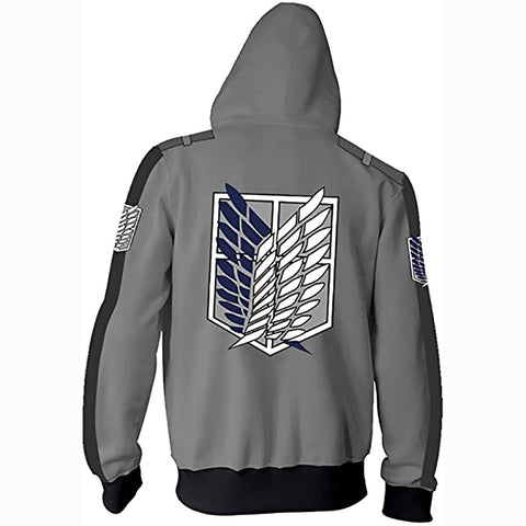 Image of Attack on Titan Unisex Collage Pullover Hoodie Sweatshirt Cosplay Costume