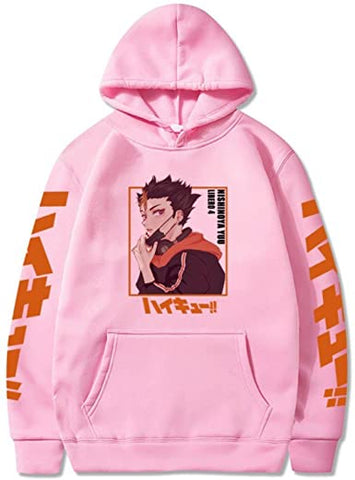 Image of Unisex Anime Haikyuu Hoodies Yu Nishinoya Harajuku Printed Hooded Sweatshirt