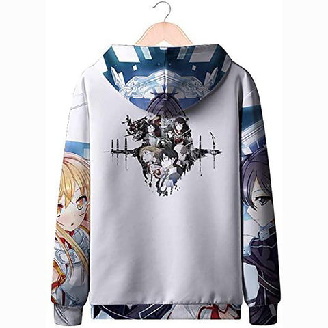 Image of Unisex Adult 3D Printed Anime Sword Art Online Cosplay Casual Zip Up Jackets Coat Hoodie Sweatshirt Tops