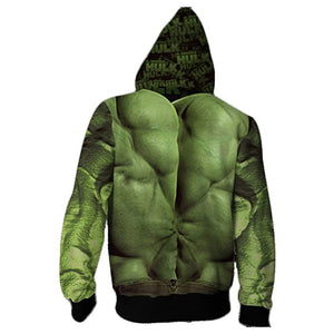 Superhero Green Hulk Fashion Cosplay Hoodie Jacket Costume