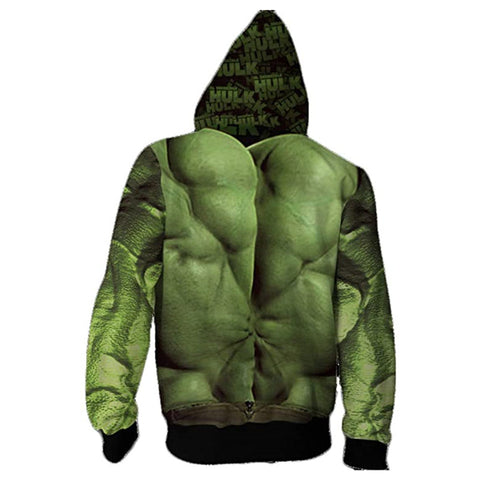 Image of Superhero Green Hulk Fashion Cosplay Hoodie Jacket Costume