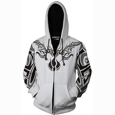 Image of Anime RWBY Zip Up Hoodie - White Jacket Zip Up Hoodie