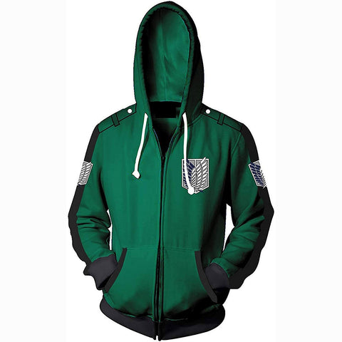 Image of Attack on Titan Unisex Collage Pullover Hoodie Sweatshirt Cosplay Costume