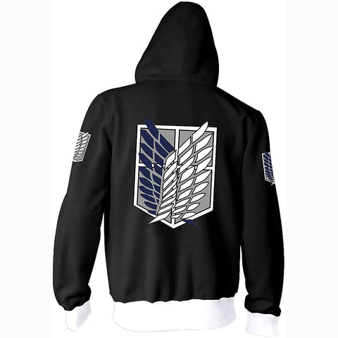 Image of Attack on Titan Unisex Collage Pullover Hoodie Sweatshirt Cosplay Costume