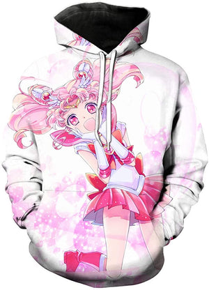 Anime Sailor Moon Hoodie - Sailor Chibi Moon 3D Print Pullover Hoodie